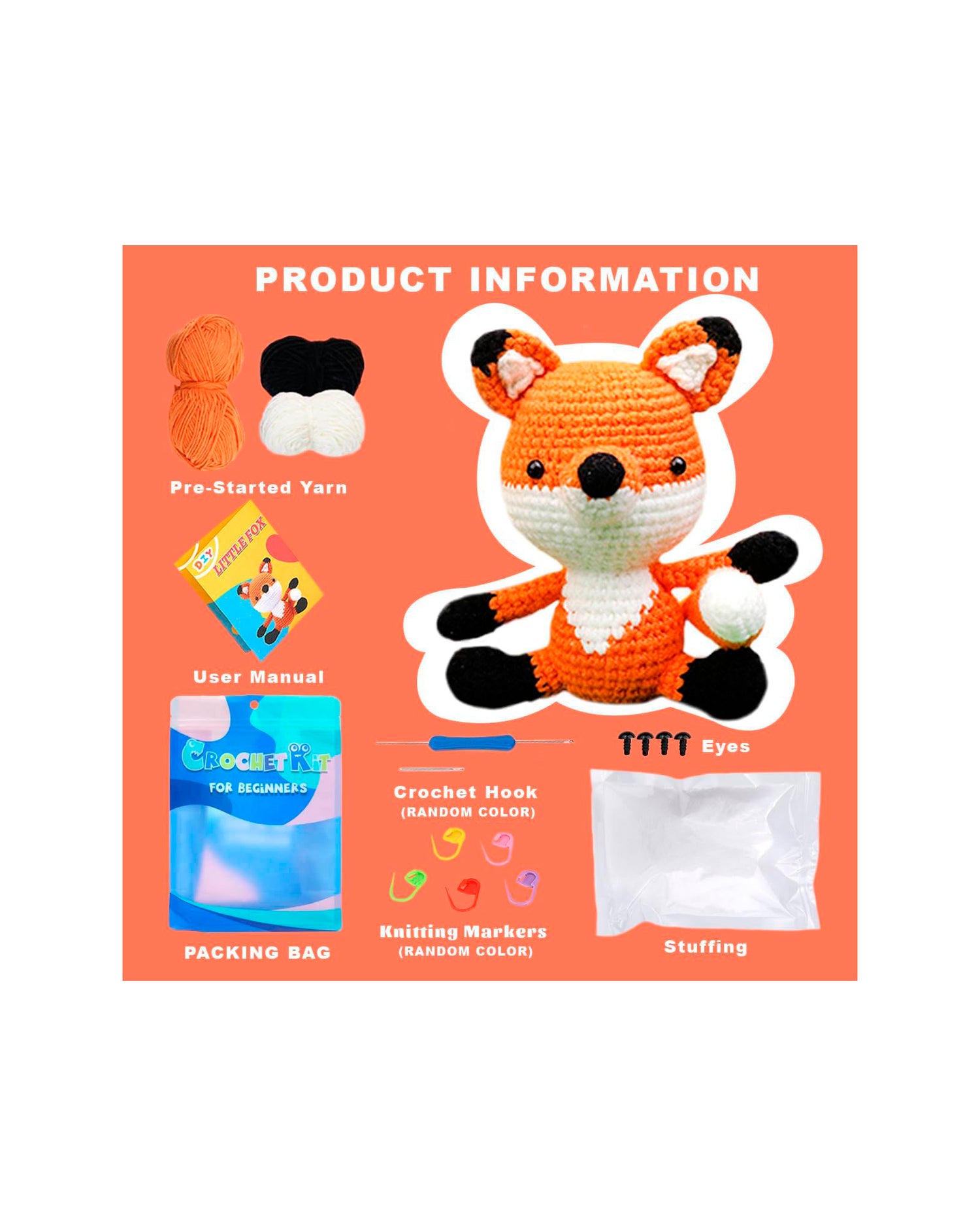 Crochet DIY Kit - Little Fox