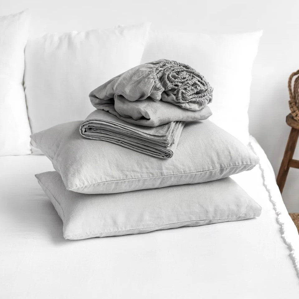 Pure European Linen Bed Sheets Set | Choice of Colors &amp; Depth