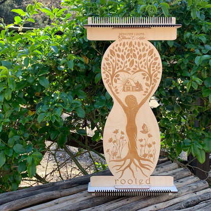 Jewel Loom Upright Wood Weaving Loom Large &quot;ROOTED&quot; Kit