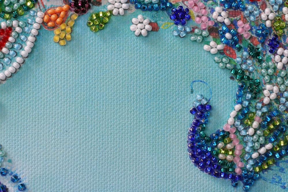 Mini Bead Embroidery Kit - Colored Tail