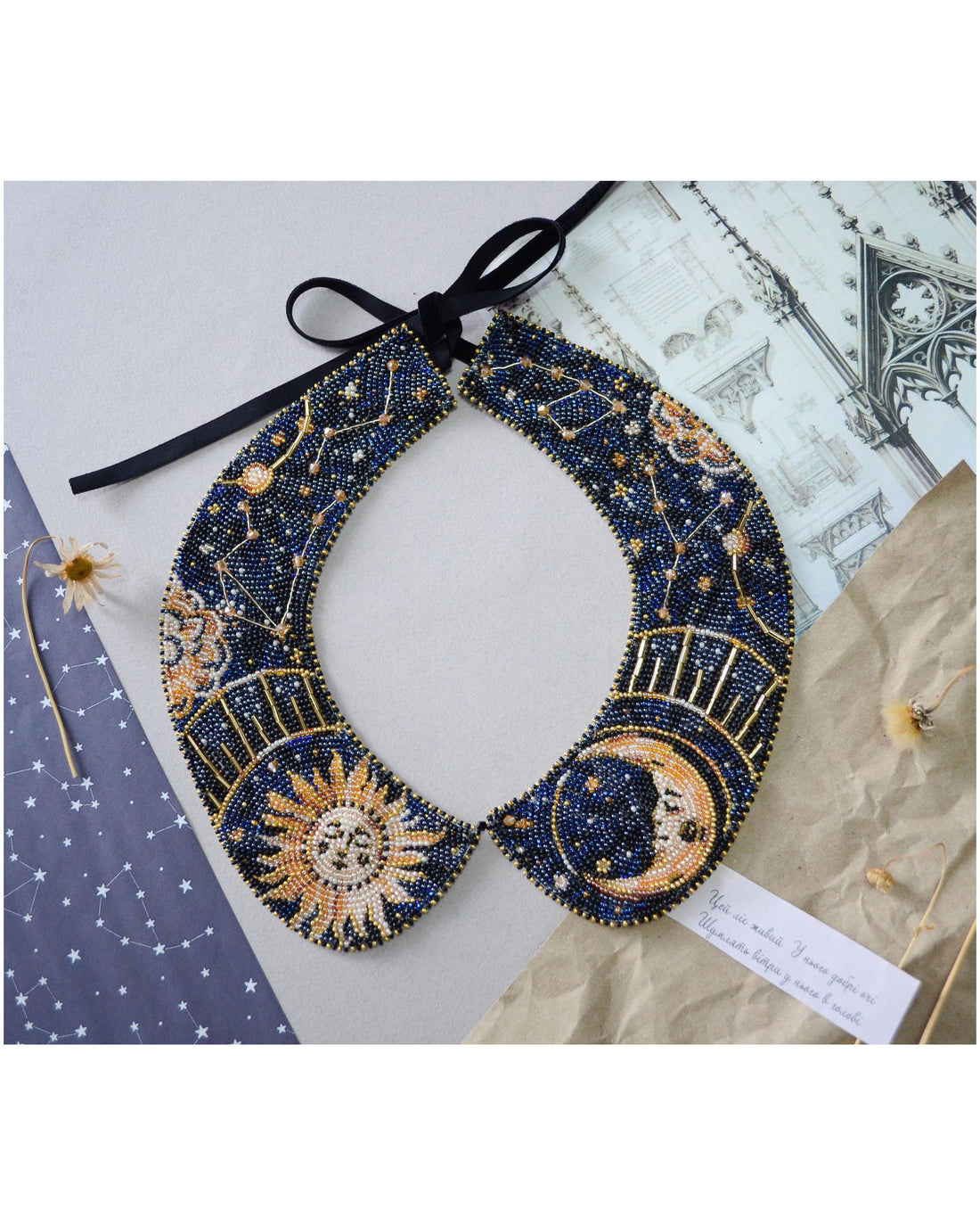 Decorative Collar Embroidery Kit - Galactic Beauty