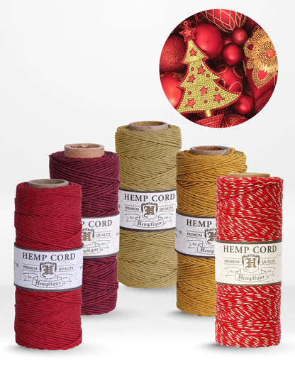 1mm Hemp Cord Value Packs Holiday Collection