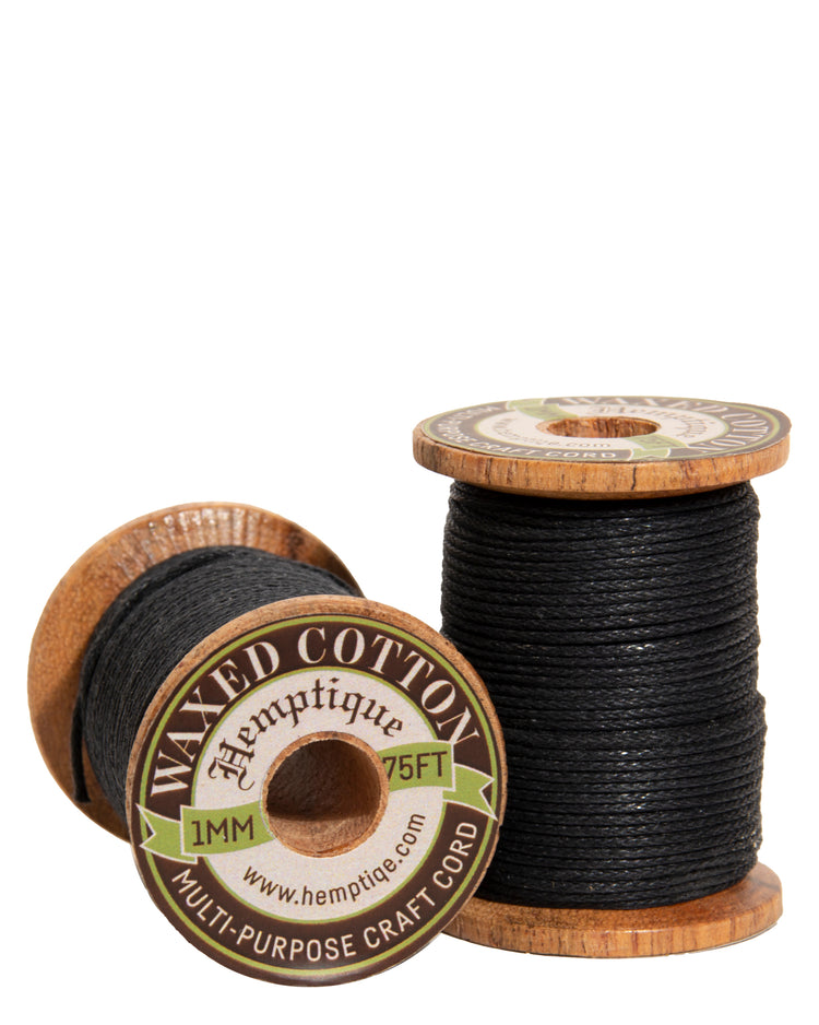 Waxed Cotton Cord on Wood Spools