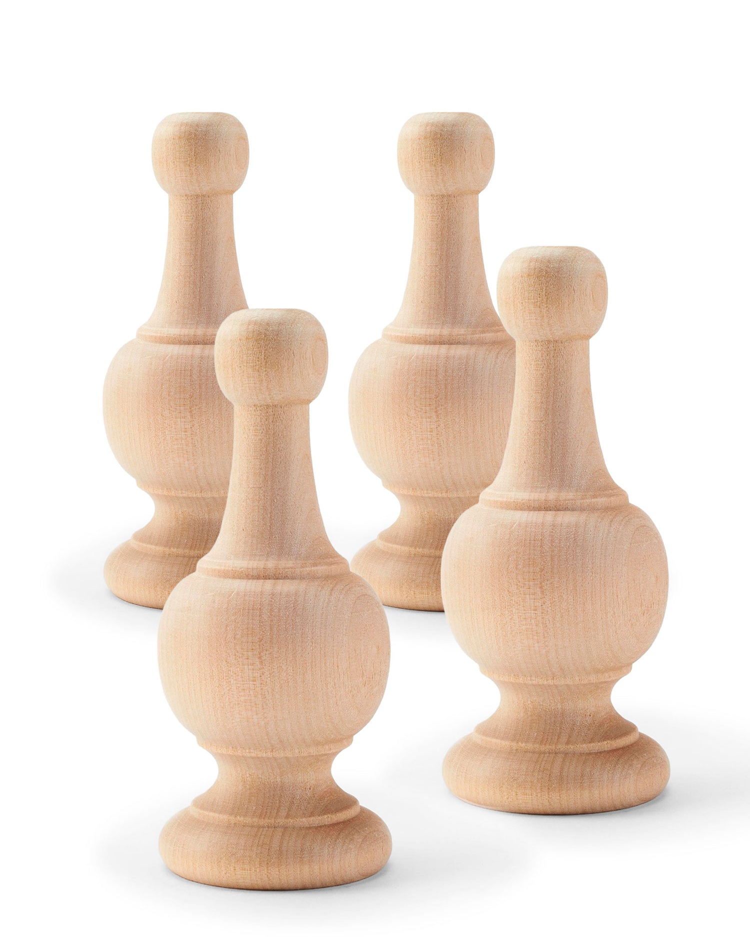 Wood 4.5in Colonial Urn Finial