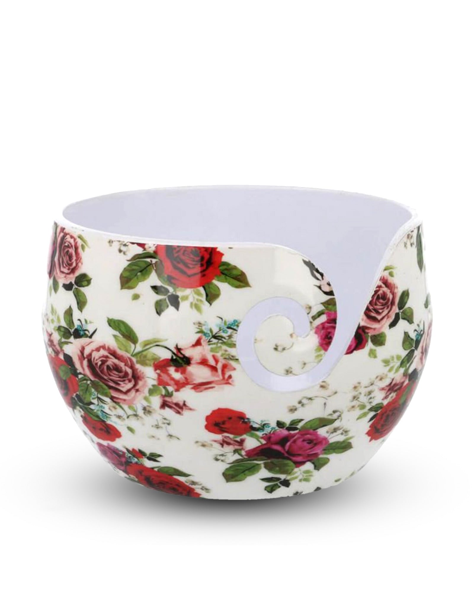 Yarn Bowl - Aluminum - Roses