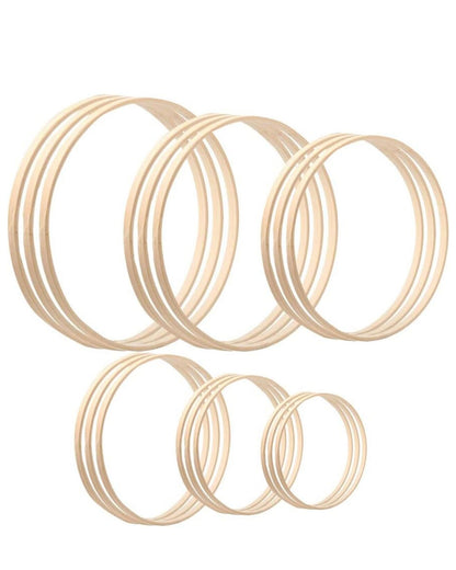 Bamboo Macrame Hoops