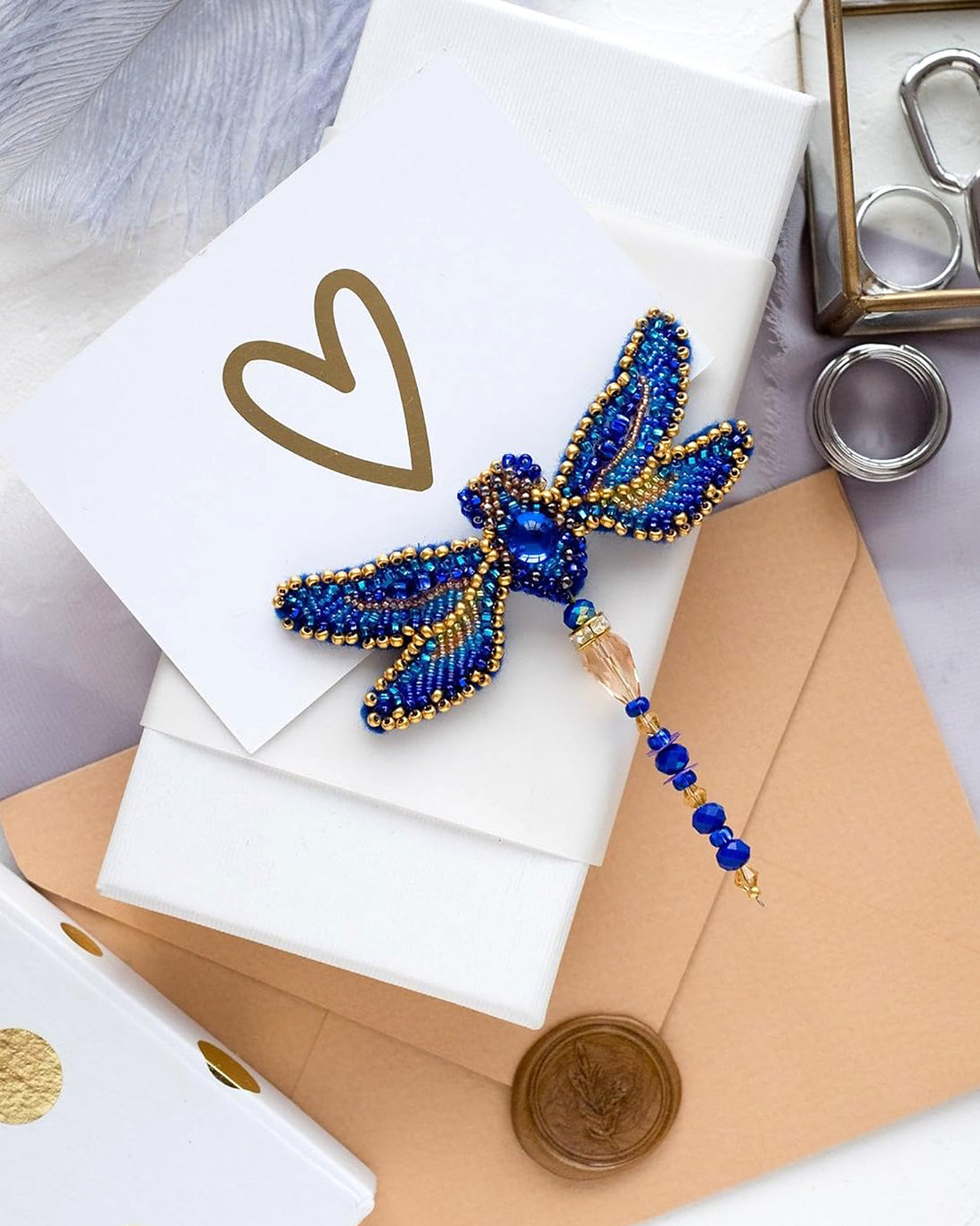 Mini Bead Embroidery Kit - Dragonfly