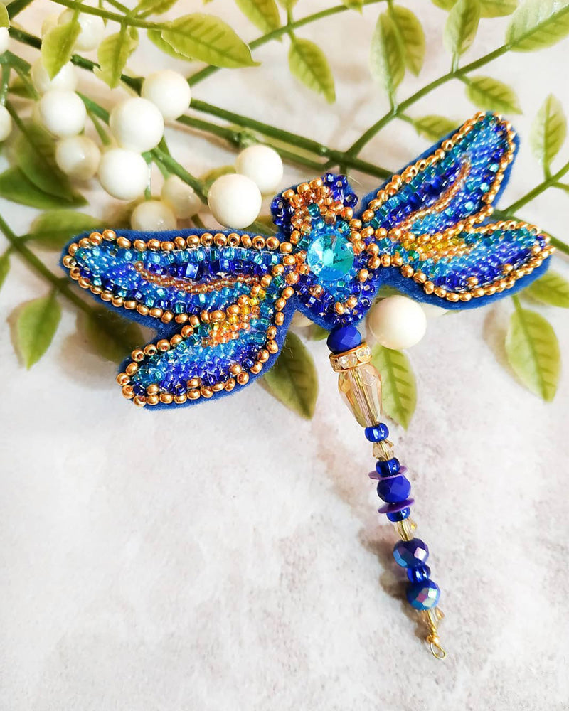 Mini Bead Embroidery Kit - Dragonfly