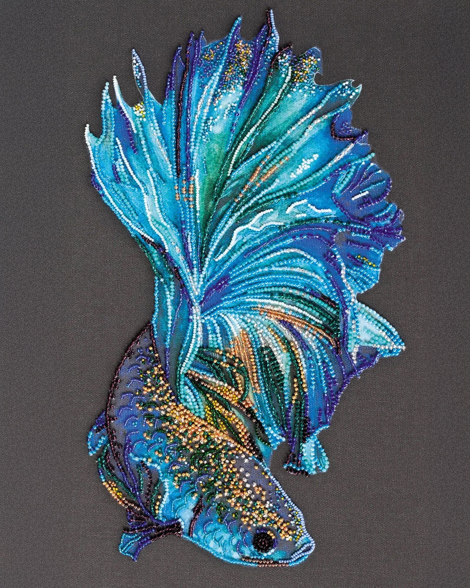 Bead Embroidery Kit - Blue Gold