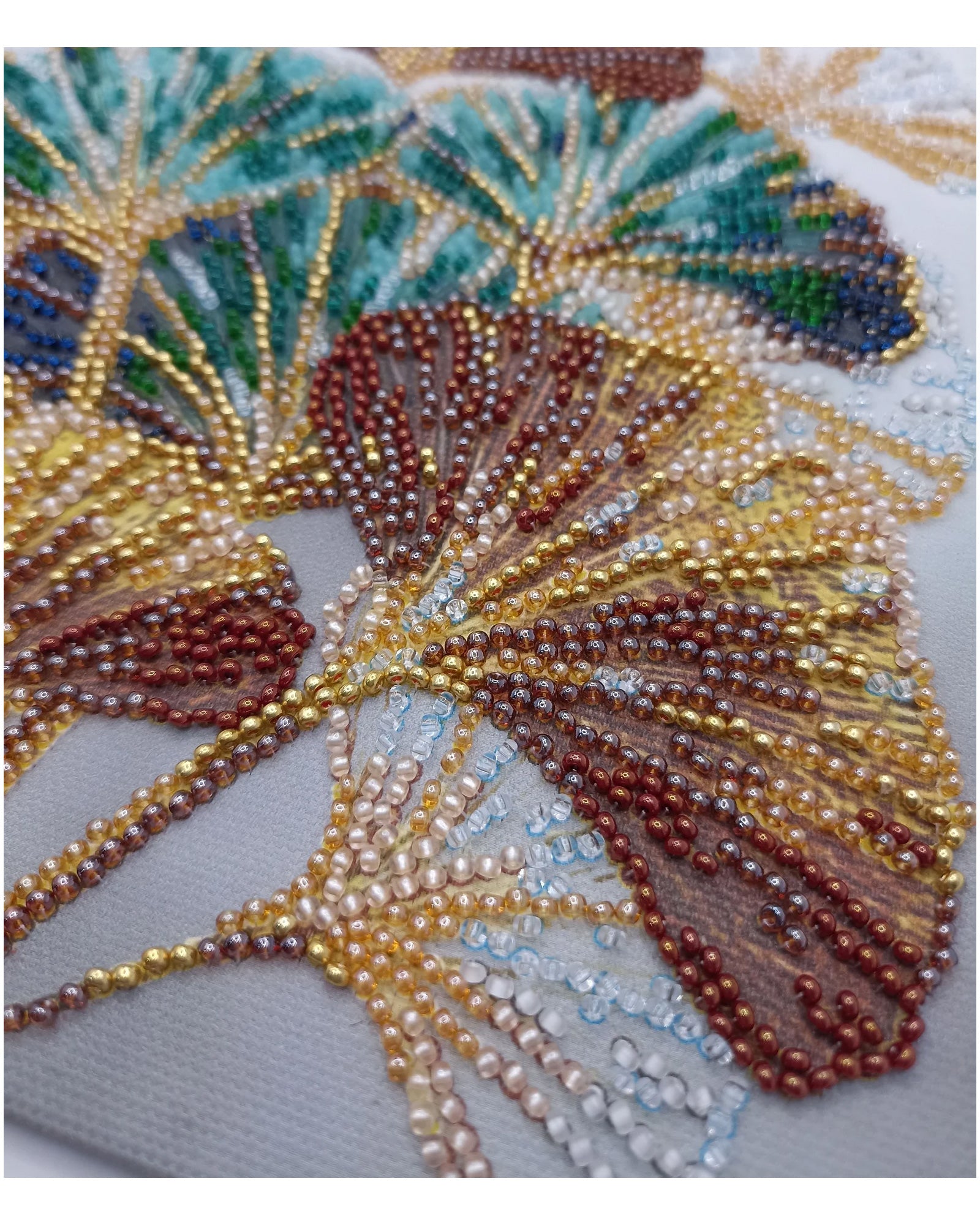 Bead Embroidery Kit - Emerald Branch