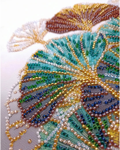 Bead Embroidery Kit - Emerald Branch