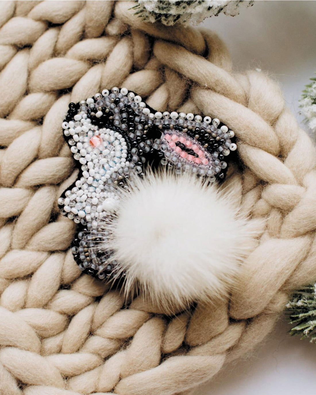 Mini Bead Jewelry Embroidery Kit - Bunny