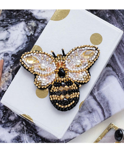 Mini Bead Embroidery Kit - Golden Bee