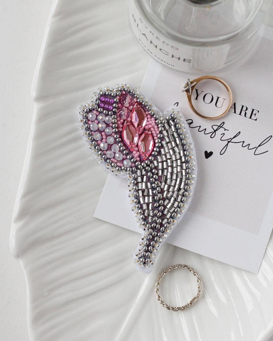 Mini Bead Jewelry Embroidery Kit - Tulip