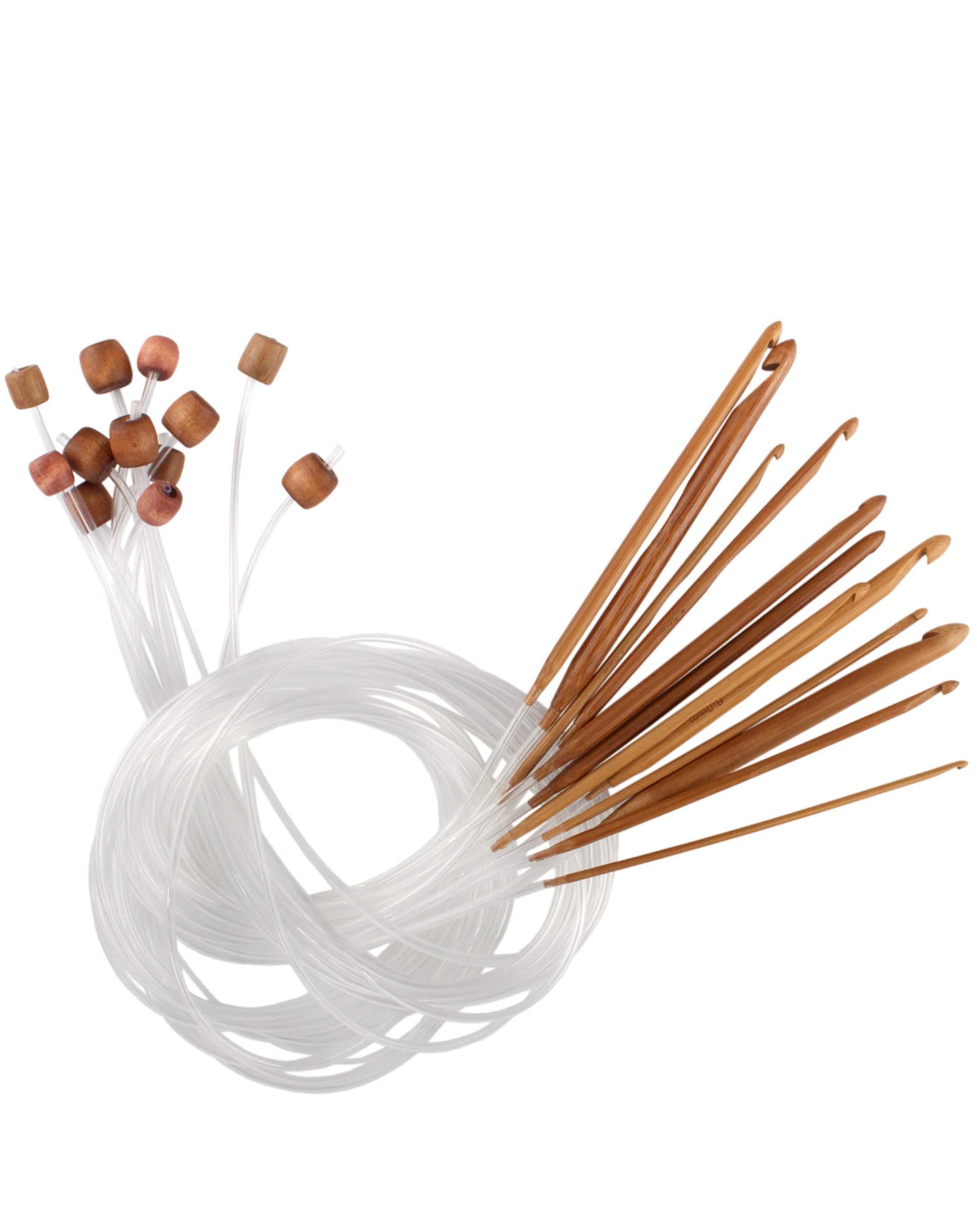 12pc Circular Bamboo Crochet Hook Sets