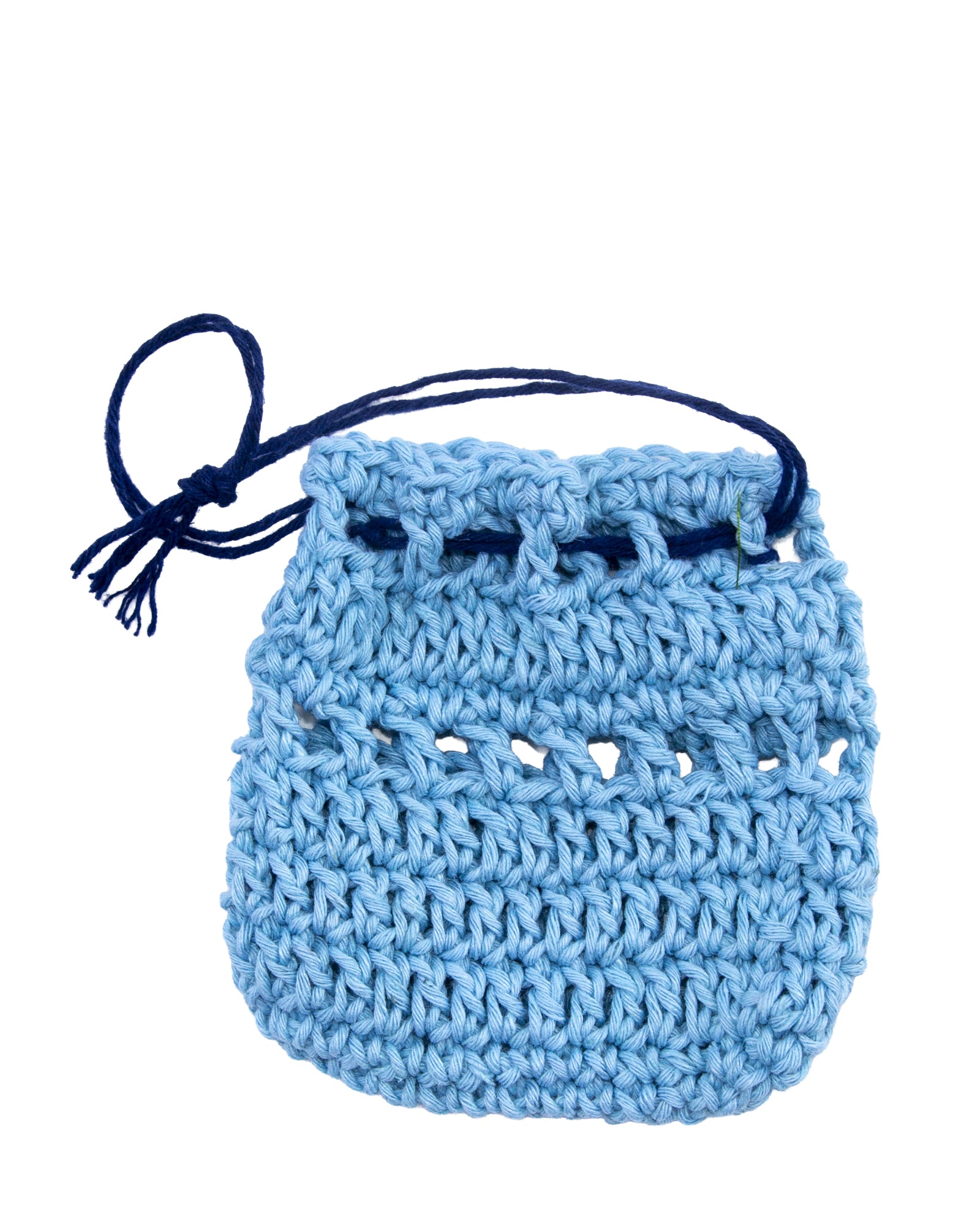 Hemp Yarn Crochet Kit - Blue Mini Coin Purse