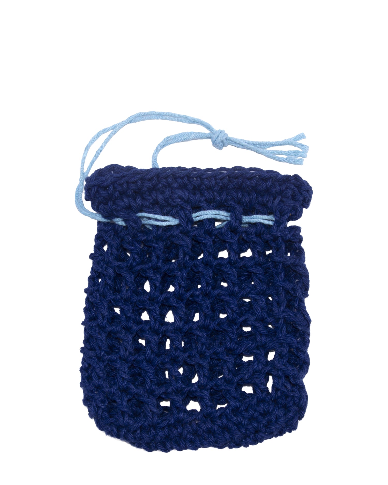 Hemp Yarn Crochet Kit - Blue Mini Coin Purse