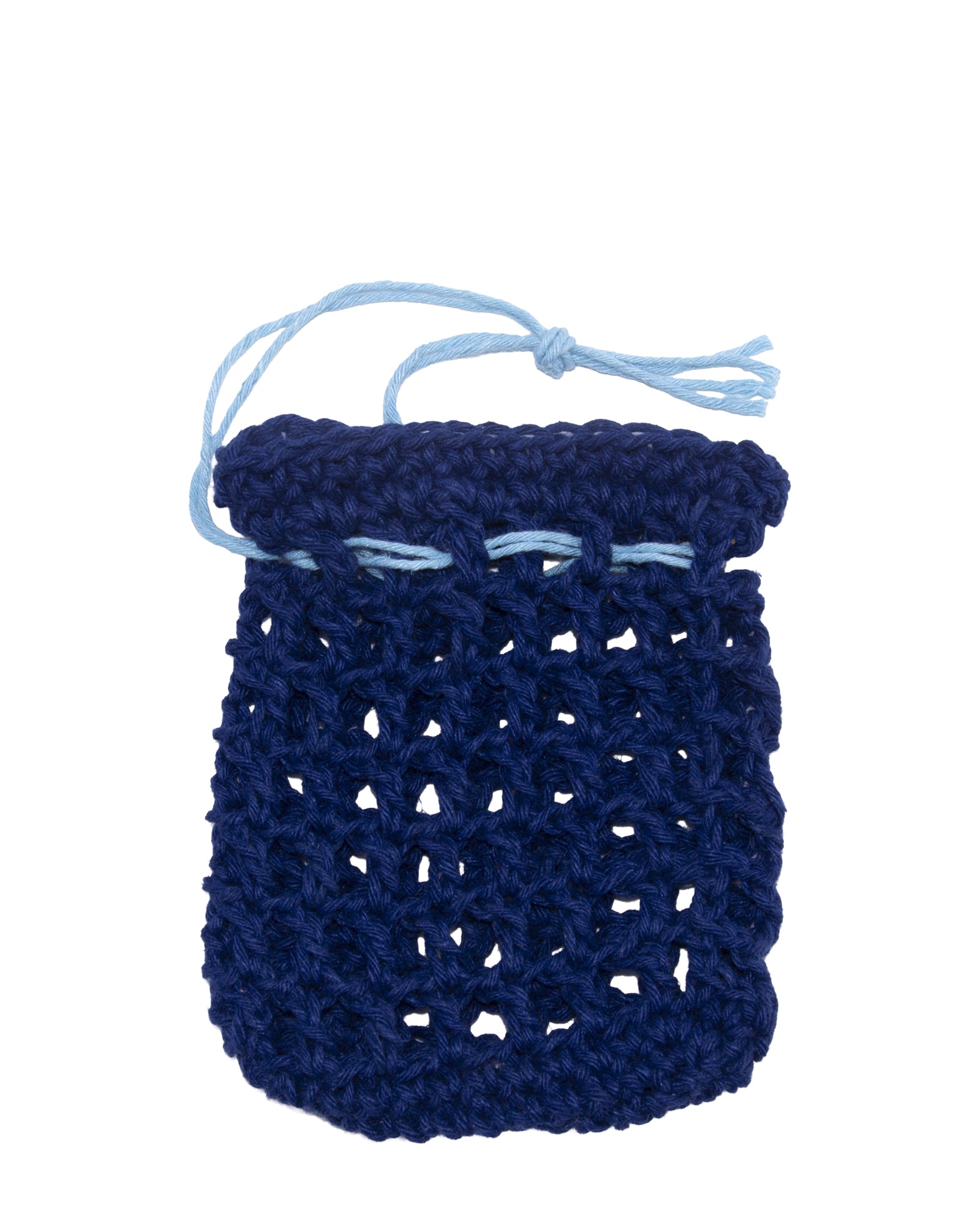 Hemp Yarn Crochet Kit - Blue Mini Coin Purse