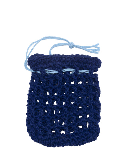 Hemp Yarn Crochet Kit - Blue Mini Coin Purse