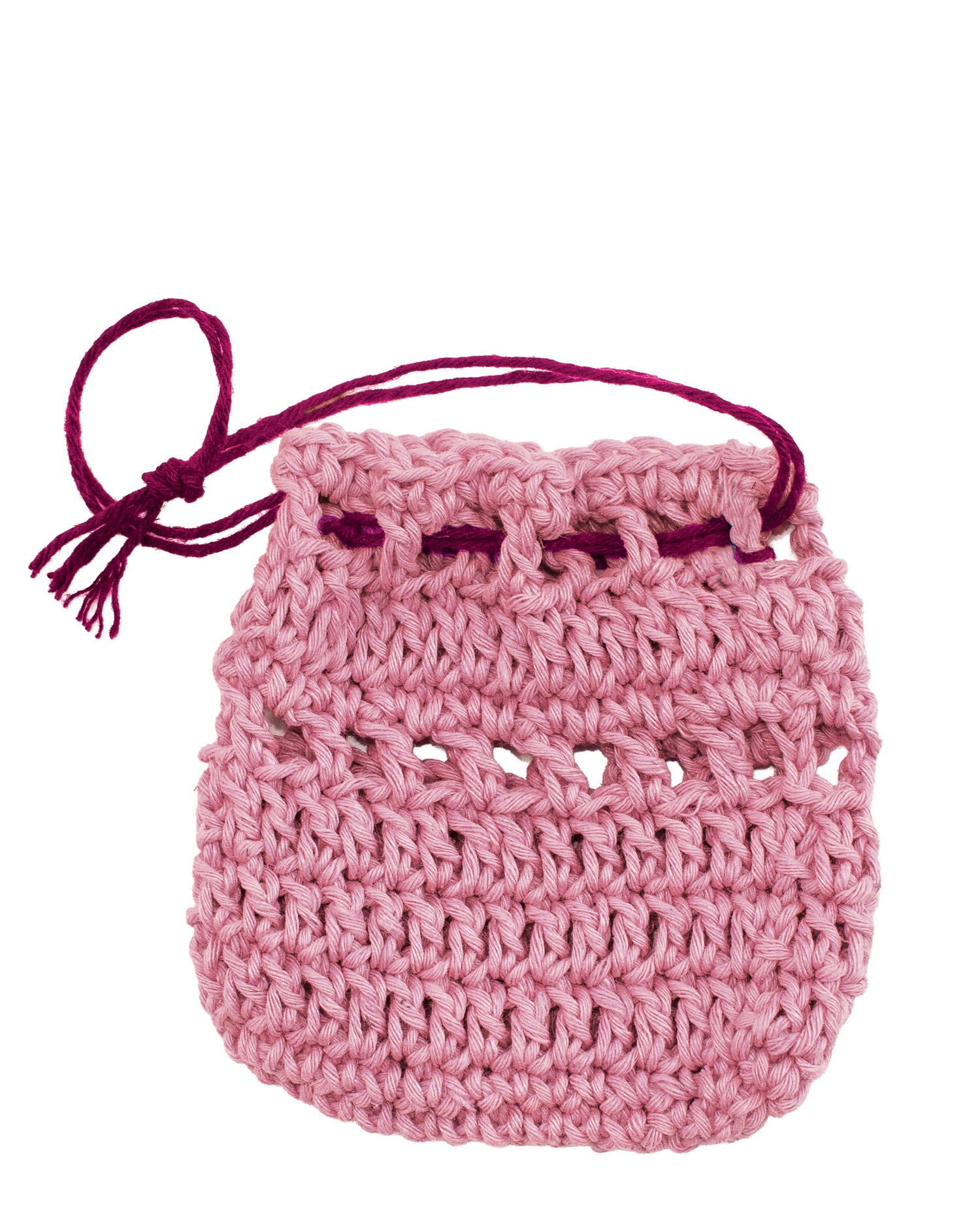 Hemp Yarn Crochet Kit - Pink Mini Coin Purse