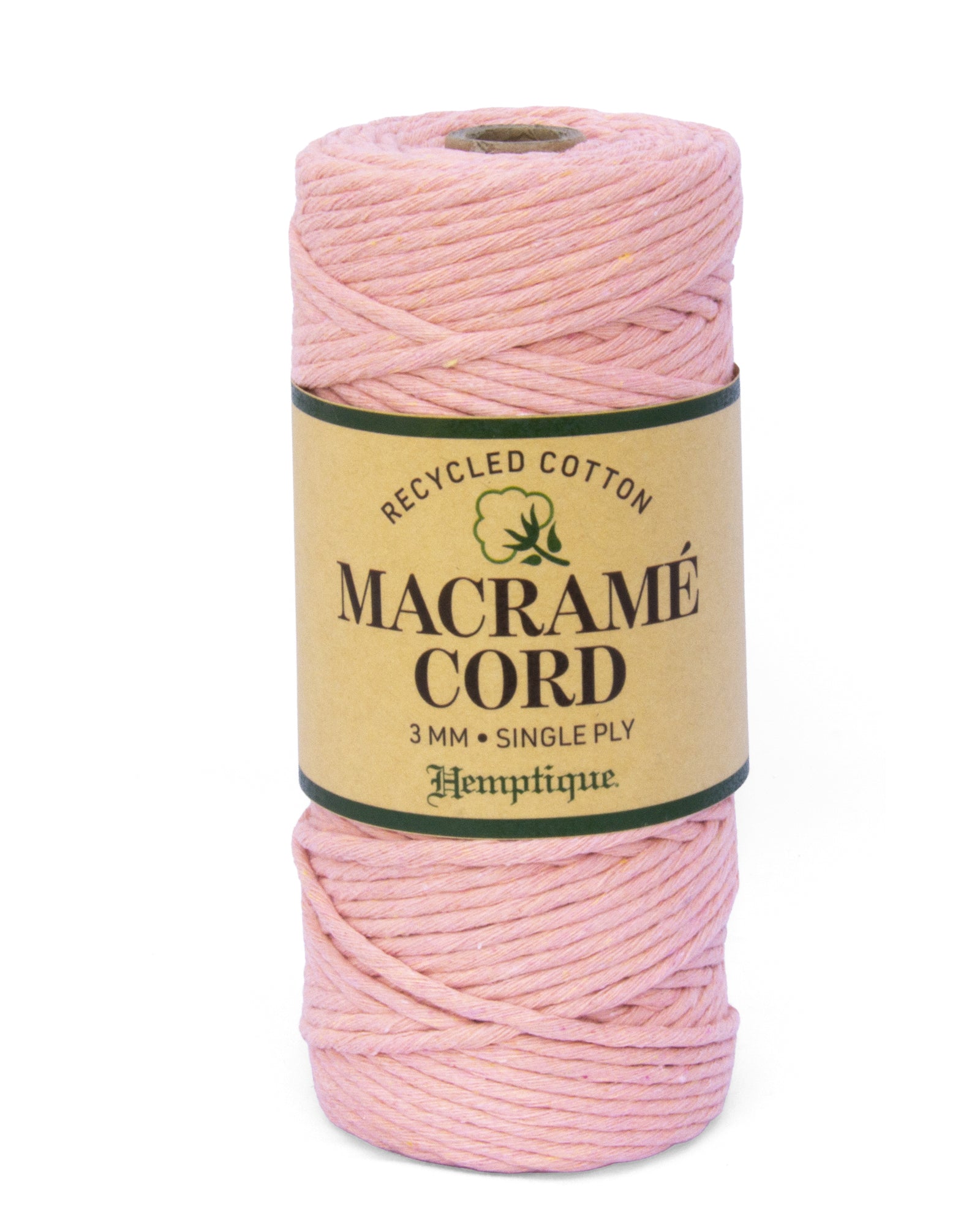 3mm Cotton Macrame Cord Pink Hemptique 
