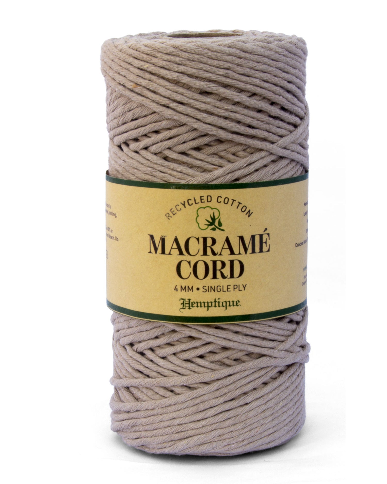 4mm Cotton Macrame Cord Mocha 