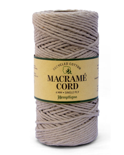 4mm Cotton Macrame Cord Mocha 