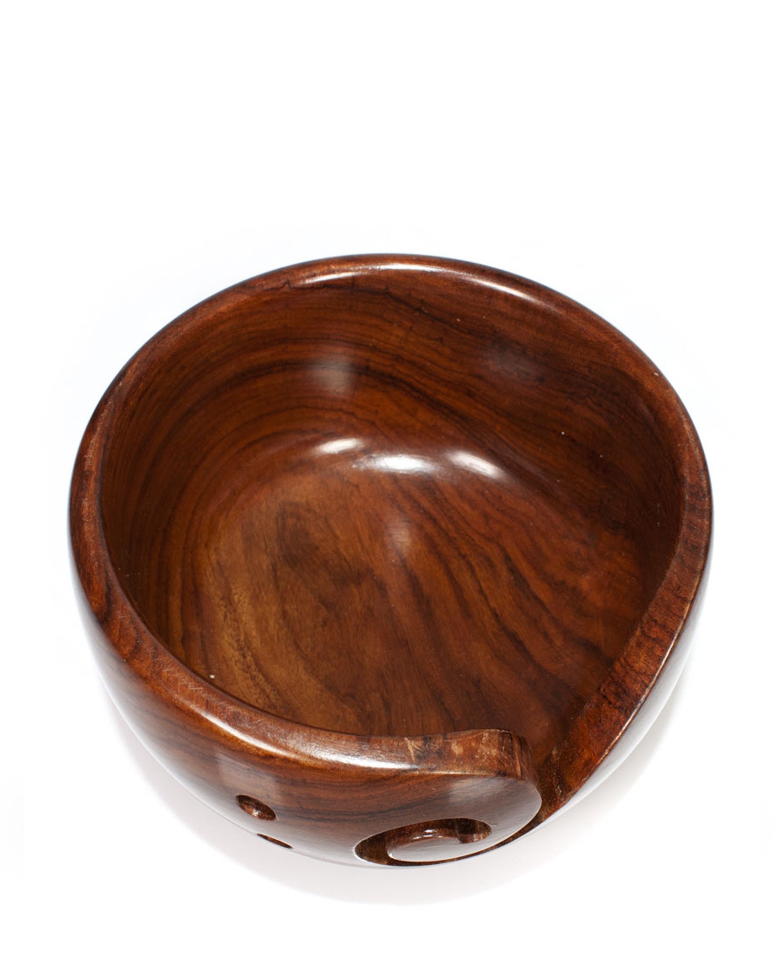 Natural Sheesham Wood Knitting Bowl