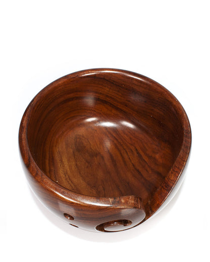 Yarn Bowl - Natural Sheesham Wood