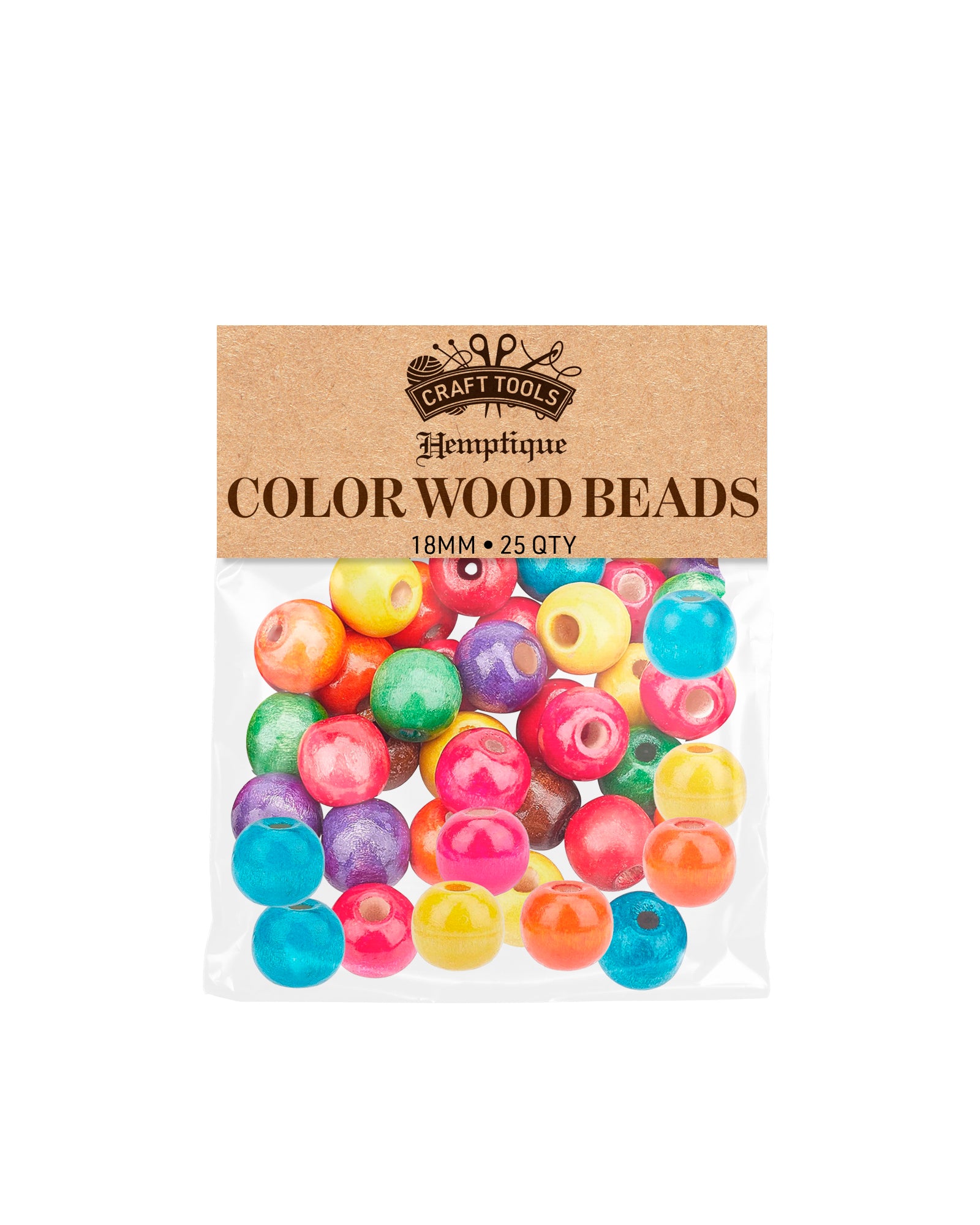 Wood Colored Macrame Beads