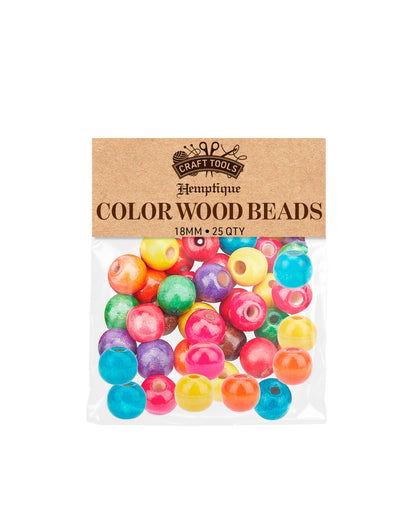 Wood Colored Macrame Beads