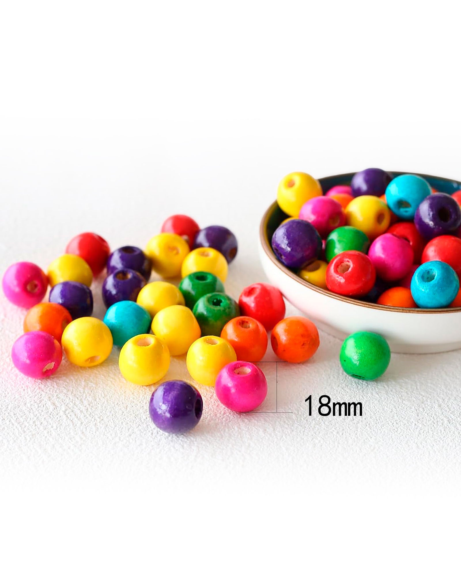 18 mm Wood Macrame Beads