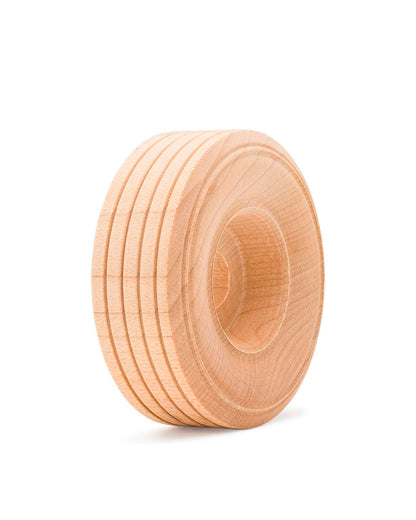 Wooden Toy Wheels with Tread 2.5 inch