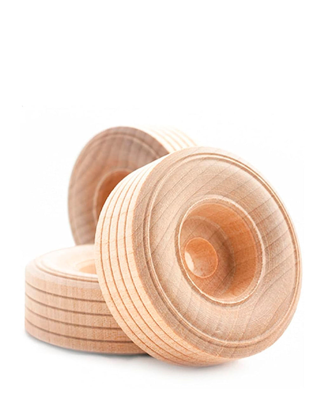Wooden Toy Wheels with Tread 1.5 inch