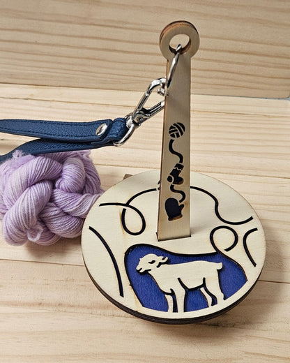Wrist Yarn Holder - Blue Sheep Design