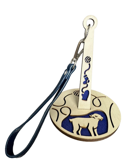 Wrist Yarn Holder - Blue Sheep Design