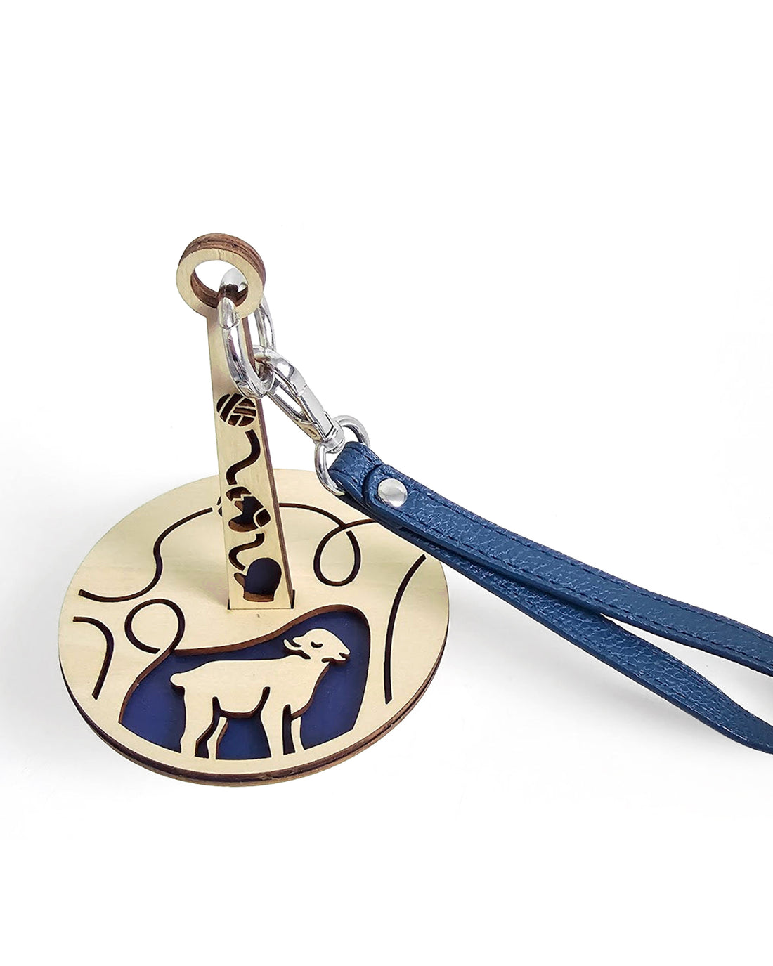Wrist Yarn Holder - Blue Sheep Design