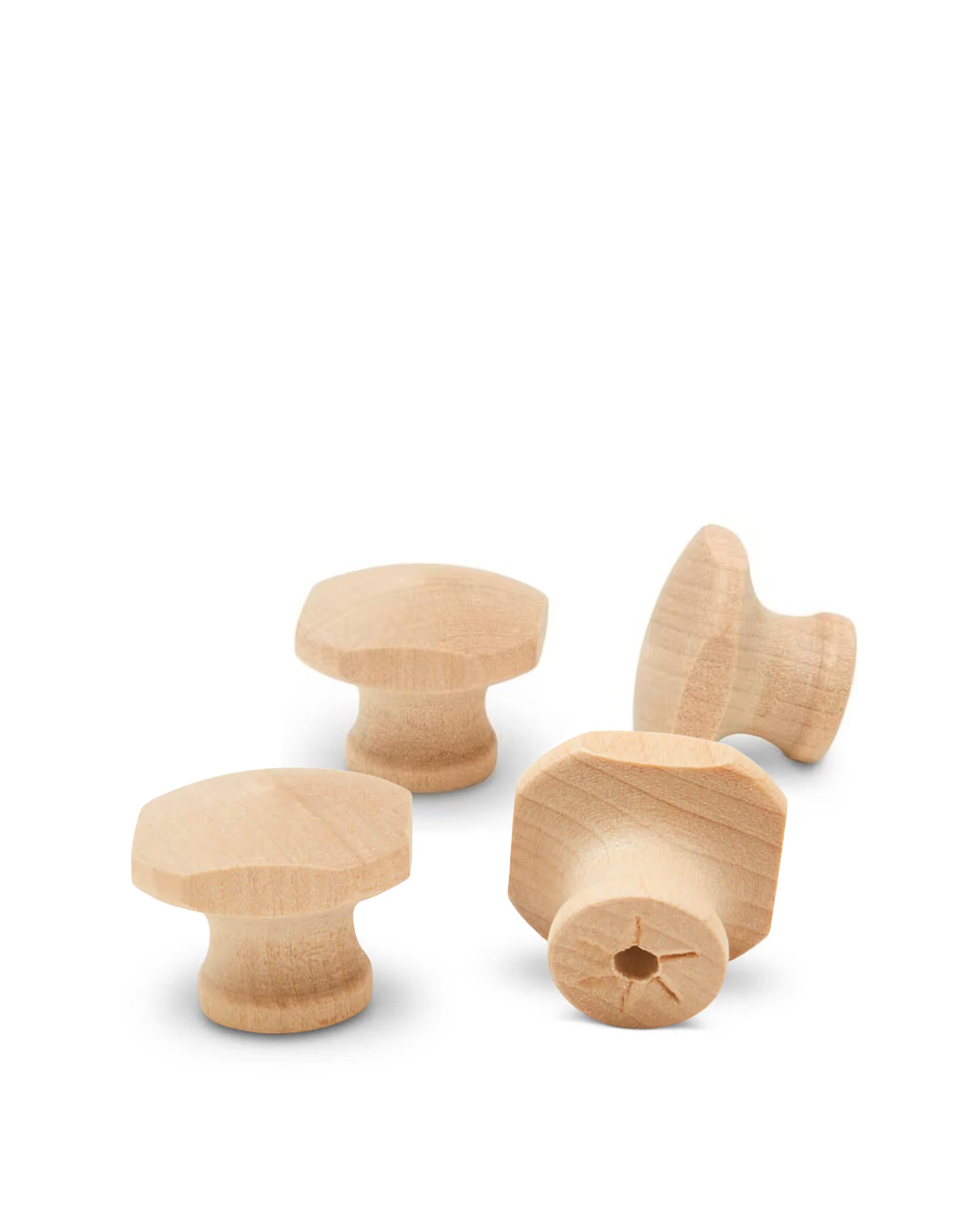 Wood 1.25 inch Square Knobs