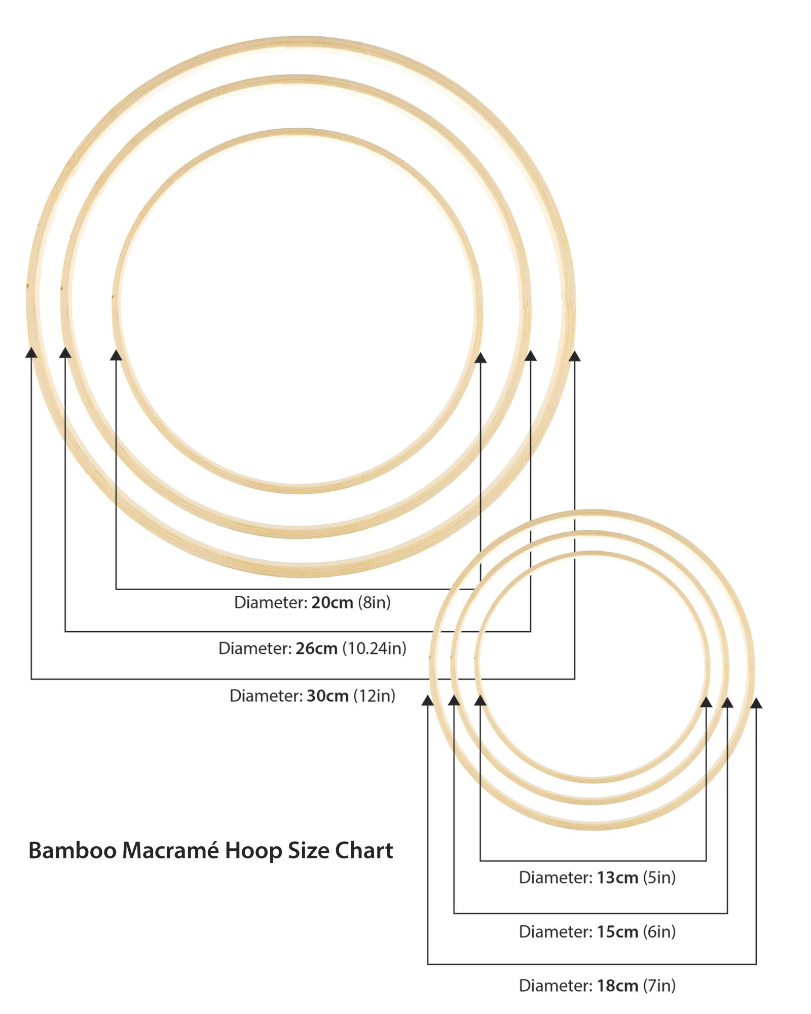 Bamboo Macrame Hoops