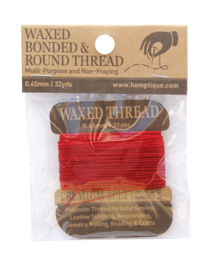 0.45mm Waxed Bonded & Round Thread Card