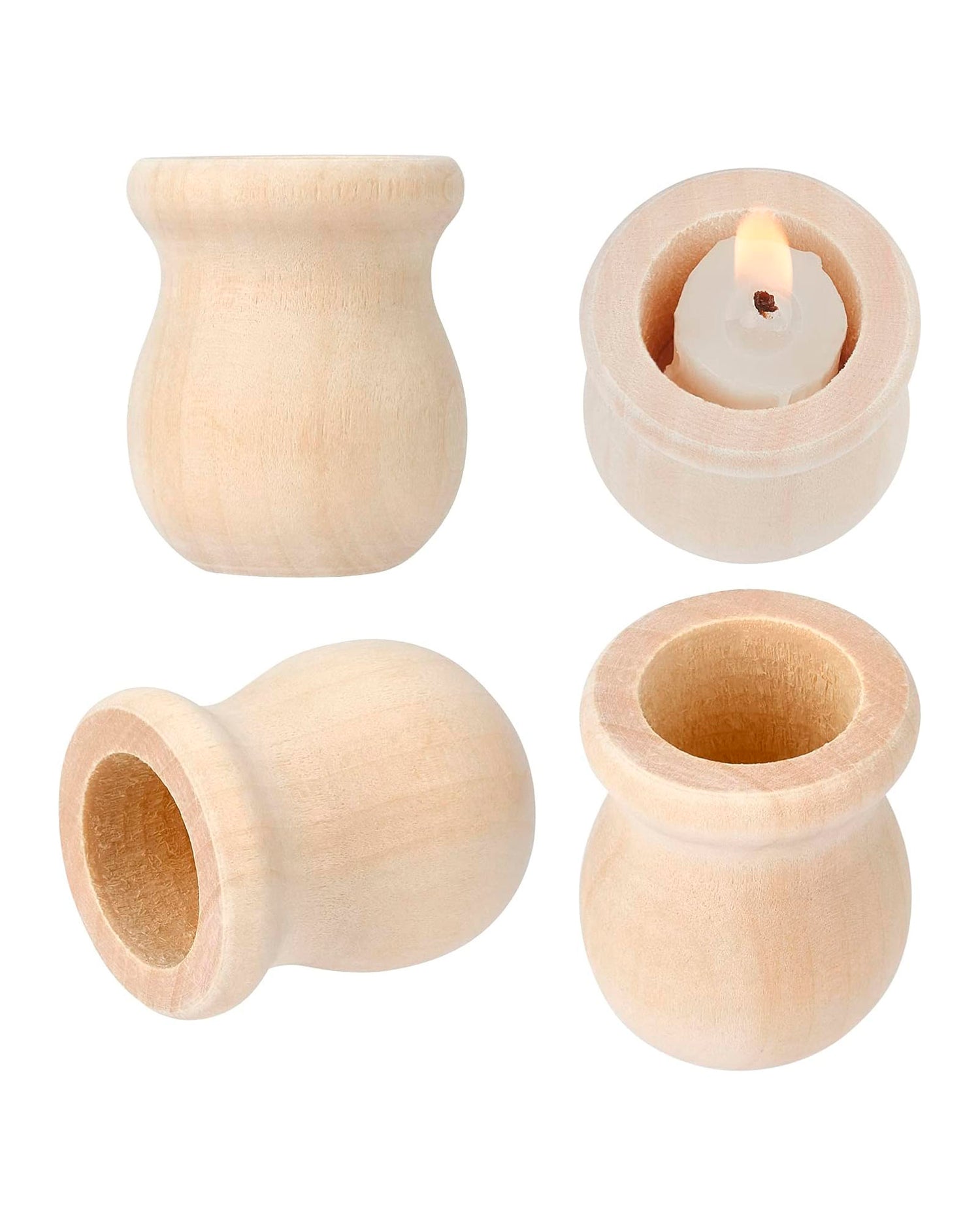 Wood Candle Cups