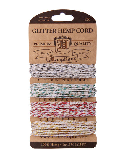 Metallic & Glitter Hemp Cord Cards