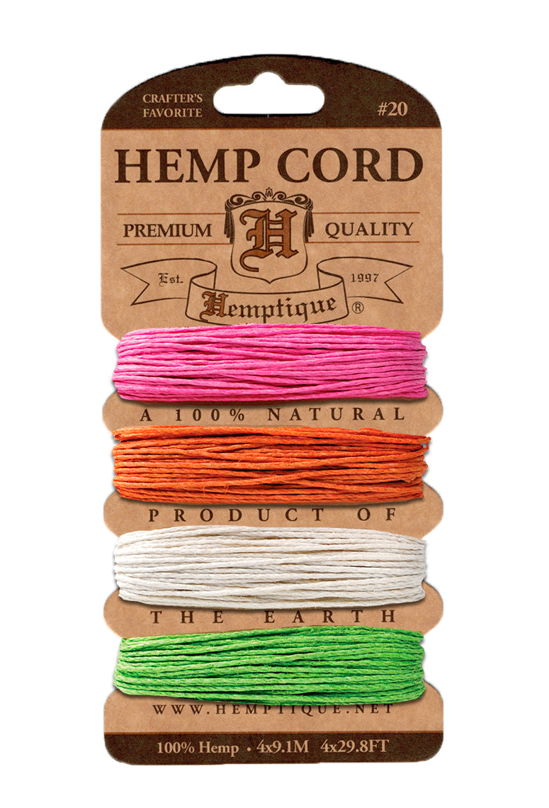 Hemp Cord Card 20lb sizzle