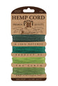 Hemp Cord Card 10 lb green shades