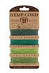 Hemp Cord Card 10 lb green shades