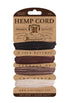 Hemp Cord Card 10 lb earthy tones