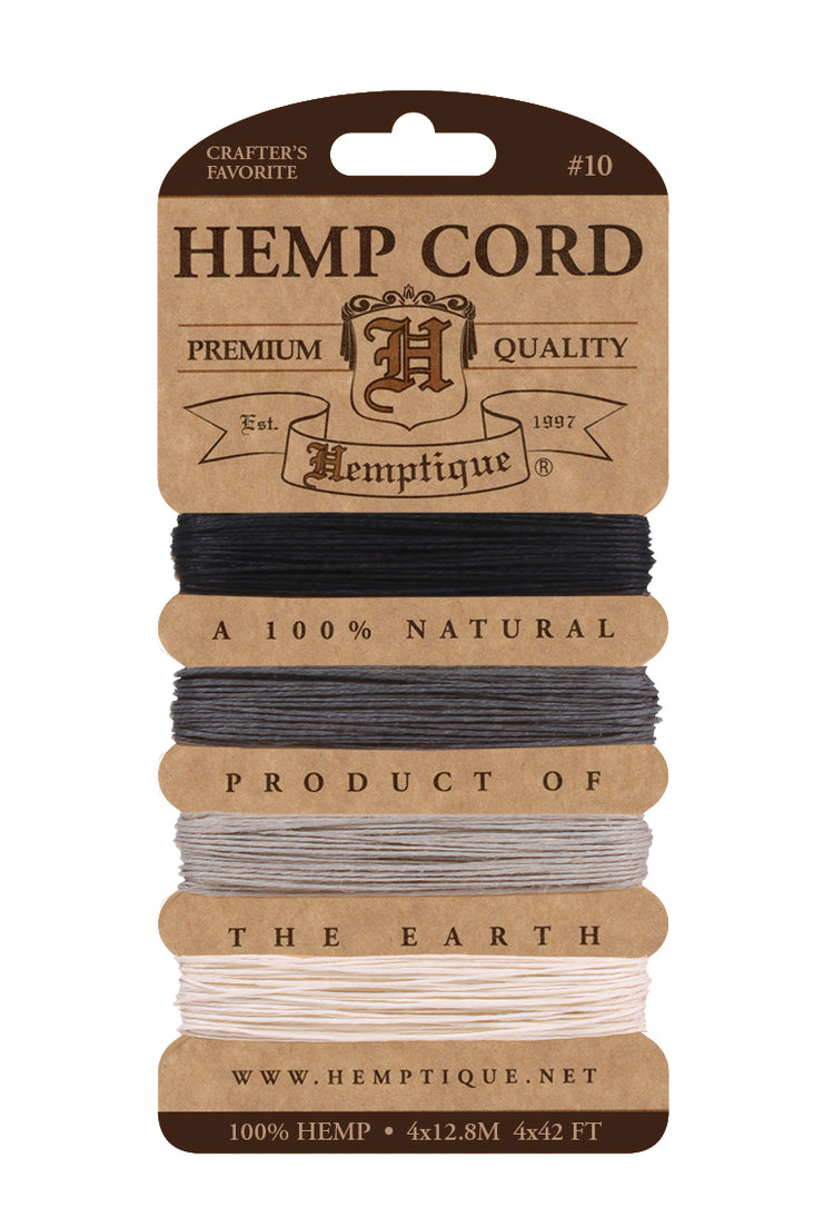 Hemp Cord Card 10 lb onyx