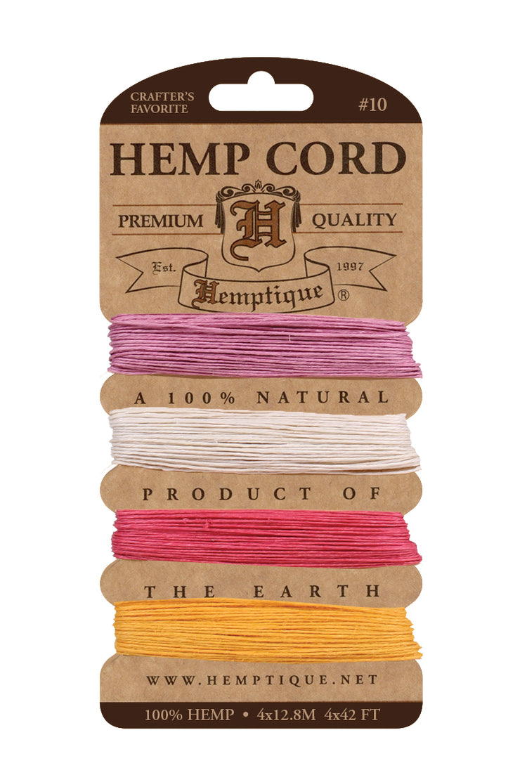 Hemp Cord Card 10 lb spring bloom