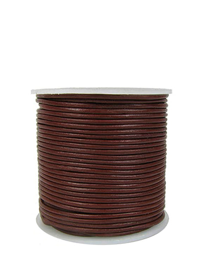 1mm Leather Cord Round Brown