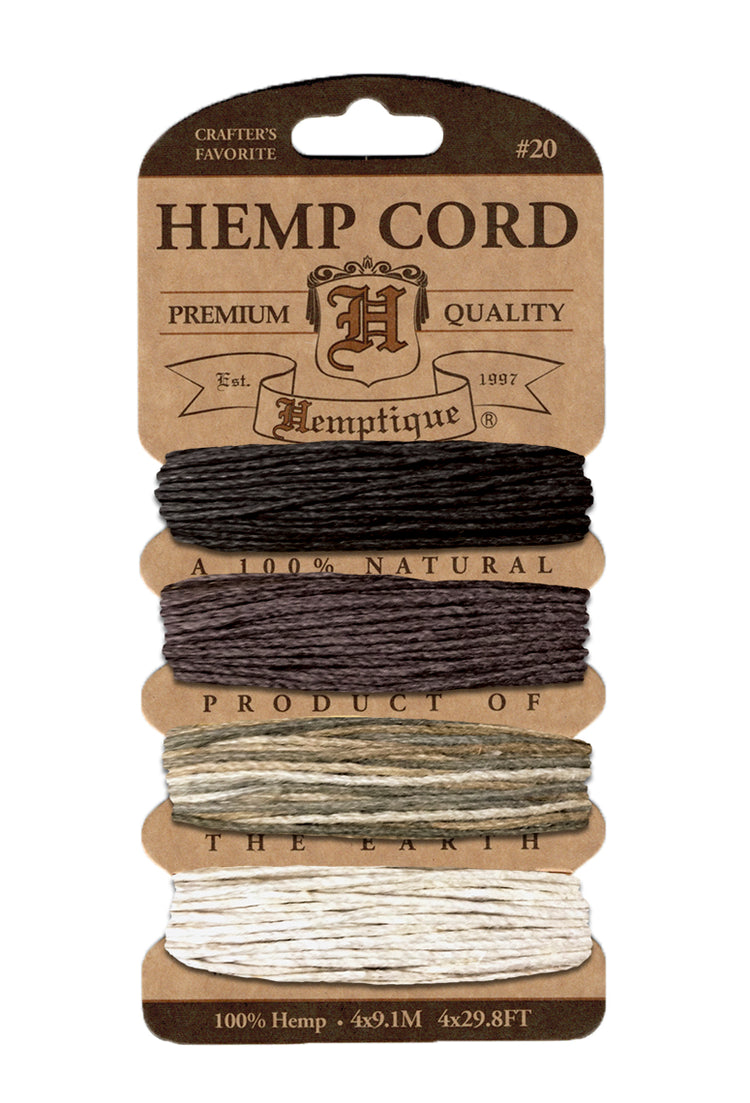 Hemp Cord Card 20lb earthy